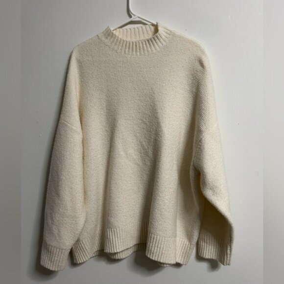 Oak + Fort Chunky Open  Back Knit Sweater - Picture 1 of 5